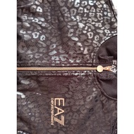 💯 NWT EMP0RI0 ARMANI EA7 Track Jacket Coated Logo Leopard Pattern Full Zip
