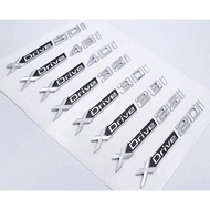 1X New ABS Chrome Car XDrive Logo Emblem Trim Sticker X Drive 20i 25i 28i 30i 35i 40i 48i 50i For BM