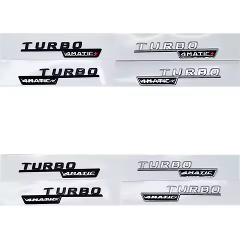 3D ABS Car Rear Trunk Logo Letters BITURBO TURBO 4MATIC Emblem Badge Sticker for Mercedes C43 C 43 A