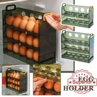 30 Grid Egg Tray Three Layer Egg Storage Box Organizer Container Flip Rack Automatic S6i4