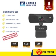 [READY STOCK]FANTECH LUMINOUS C30 QUAD HIGH DEF 1440P 2K QUAD HD USB Web Camera Webcam with Built-in