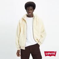 Levis 男款 寬鬆版連帽外套 / 大口袋設計 / 暖身鋪毛 / 牛奶白 熱賣單品