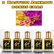 BELI 1 DAPAT 5 MINYAK WANGI KASTURI KIJANG PARFUM KASTURI DAN BONUS EMAS PARFUM NON ALKOHOL 6ML