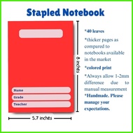 ◮ ◺ ❧ 40Leaves Color Coded Notebook Writing Notebook Composition K-12 Notebook for Pupils Stapled N