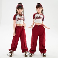 Street dance children's trendy clothing hip-hop jazz dance clothing girls Korean version j街舞儿童潮服嘻哈爵士