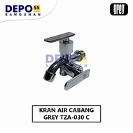 Bathroom Wall Mounted Water Faucet 2 Branches TZA-030 C Chrome Zinc Anti-Rust Material