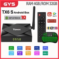 New-สินค้าจัดโปร-TX6s TVBox Ram4 Rom 32 CPU H616 WIFI 5G+Bluetooth Android10 Smart TV Box (สายชาร์จข