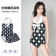 Bikini bertutup kelihatan kurus gaya kolej retro wanita pakaian renang | Bahan kain sutera susu cora