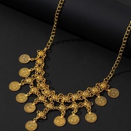 CLEIGHTEENCY Coin Necklace, Versatile Vintage Tassel Necklace, Multipurpose Bohemian Style Bohemian 