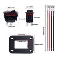 Rocker Type Switch KCD2-7 Toggle Switch 4 Pin DPDT 20A 12V DC Panel Rocker Open