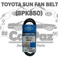 SUN FAN BELT (3PK850) (JAPAN) TOYOTA VIOS 1.5 NCP42