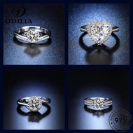 ODILIA JEWELRY Perempuan Cincin Fashion Moissanite Adjustable Original 925 Diamond Women Silver Ring M137