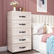 3 Tiers / 5 Tiers Plastic Bedside Table Storage Drawer Cabinet XZVC