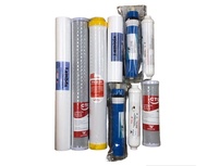 ชุดไส้กรองตู้น้ำ 9 ขั้นตอน (PP20"5M+CTO20"+เรซิ่น20"+PP10"5M+RO150G 2แท่ง+Post carbon10" 2แท่ง+CTO10
