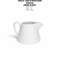 350ML Ceramic Milk Jug (1PCS) Plain White By Indo Keramik Creamer Pot Milk Teapot Restaurant Teapot 