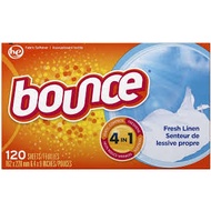 Bounce Fresh Linen Scented Fabric Softener Dryer Sheets, 120 Count