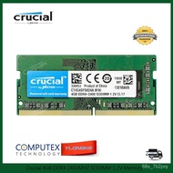 Crucial 4GB 1Rx16 PC4-2400T DDR4-2400 MHz SODIMM 1.2V CL17 260 Pin Memory RAM