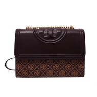 Ready Stock  Tory Burch Women's New Trend Fashion Chain Bag Embossed Single Shoulder Crossbody Bag