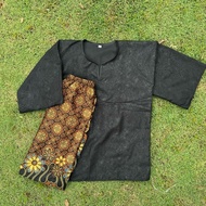 COMBO RADEN BAJU KEDAH PLAIN + KAIN BATIK SIAP JAHIT AUTO