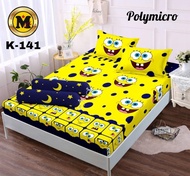 SPREI 180X200 BONITA KARAKTER /PROMO SPREI SPONGEBOB DORAEMON 180X200 MURAH /SPREI BONITA DORAEMON 1