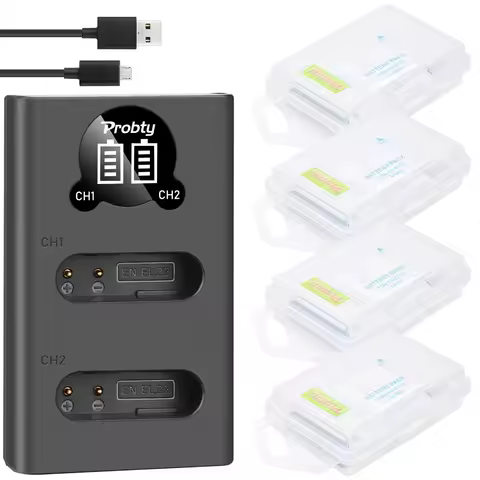 NEW 1850mah For Nikon EN EL23 EN-EL23 Battery + Dual Charger for Compatible with Nikon Coolpix P600 