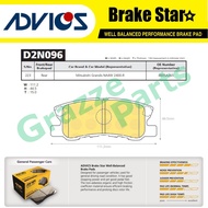 Advics Aisin Brake Star Disc Brake Pad Rear D2N096TE Mitsubishi ASX Airtrek 2.4 3.0 Pajero V78 2.8 3