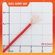 [5 Pieces]- Single Multi-Core Copper Wire RV-0.5 0.5mm2 Red SmartFix Components