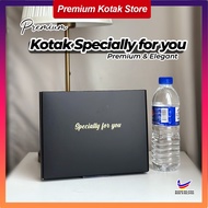 YJL Kotak Hadiah Hitam Premium Eksklusif Setulus Ikhlas Surprise Gift Box Present VIP Door Gift Box Blh Custom