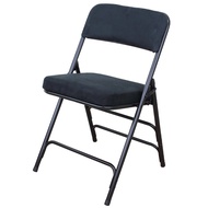 [特價]【頂堅】厚型沙發絨布椅座(5公分泡棉)折疊餐椅/洽談椅/工作椅-4入組黑色