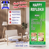 Cetak Spanduk Banner Jasa Pijat dan Bekam Warna Hijau