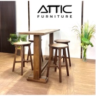 Island Bar Table / Long Console Table / Full Solid Wood Island Bar Table / ATTIC FURNITURE GOLD SERI