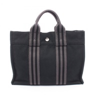 【二手】愛馬仕 HERMES 托特包 Fourre-Tout PM 黑色帆布 Fourre-Tout Tote PM 黑色 女士二手 B