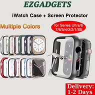 Ezgadgets iWatch Case with HD Screen Protector Waterproof and Anti-shock for iWatch Series 9 8 7 6 5 4 3 2 1 SE