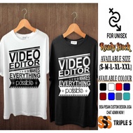 EDITOR VIDEO T-SHIRT MAKES EVERYTHING POSSIBLE EDITOR PROFESSIONAL T-SHIRT