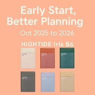 High Tide 2026 Planner - Iris Collection, B6 Block, Starting October 2025