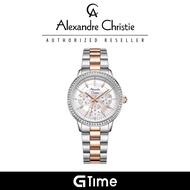 [Official Warranty] Alexandre Christie 2A53BFBTRSL Women's Silver Dial Stainless Steel Steel Strap Watch