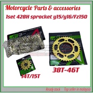 1set aji racing sprocket 428H y15 y16 Fz150 spocket rantai set