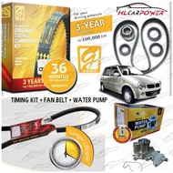 ✴️850✴️ Timing Kit Set + Fan Belt + Water Pump for Perodua Kancil 850 (Carburetor) (1 SET) '103Y19'