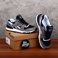 Sepatu Reebok GL 6000 OG Classic Grey Black White Abu Abu Hitam