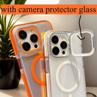 With A Hidden Slip and Crash Resistant Metal Holder Lens Film in Variable Colors for IPhone 16 15 14