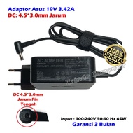 ORIGINAL ADAPTOR ASUS 19V 3.42A 65W 4.5*3.0MM P2420 P2420L P2420S Pu301L UX560UQ-FZ033T Q524 Q524UQ 