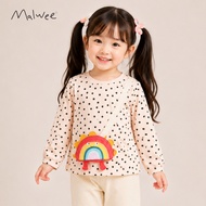 MALWEE Children's T-shirt 1-6 years Rainbow Pocket T-shirt Premium Cotton Long Sleeve Top 406