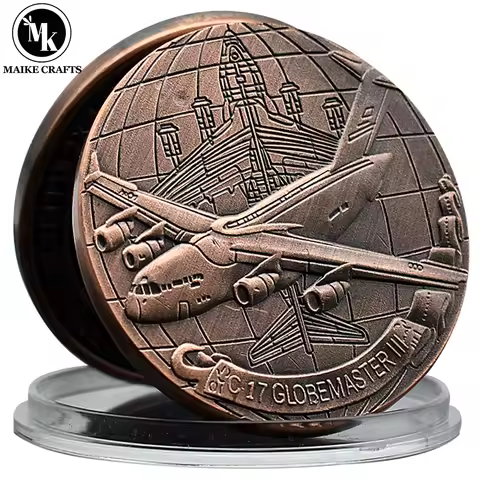 C- 17 Transport Aircraft Challenge Coin Globemaster III Commemorative Coin Collection Holiday Gifts
