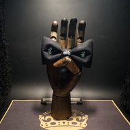 黑色單車圖案領結蝴蝶結英倫復古領飾