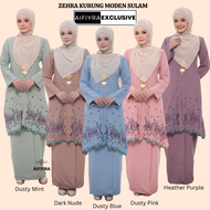 ZEHRA | SEROJA | SERA Baju Kurung Moden Sulam Cotton Mix Ironless Nursing Wudhuk Friendly Baju Raya 2023 | Nikah | Kenduri | Bridesmaid