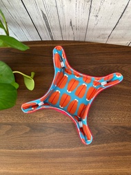 烏魚子圖案收納盤 台灣布