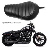 Motorcycle Black Leather Driver Rider solo saddle Seat cushion For Harley Davidson Sportster XL883 X