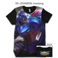 Kaos Mobile Legend 3D JOHNSON 55 Baju Dewasa Pakaian Anak Cowok Cewek