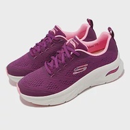 Skechers 健走鞋 Arch Fit D Lux 女鞋 紫 白 緩震 休閒鞋 運動鞋 149687PLUM