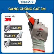Safe 3M level 1, 3 and 5 cut-resistant gloves, hand protection, pu coating, genuine labor protection